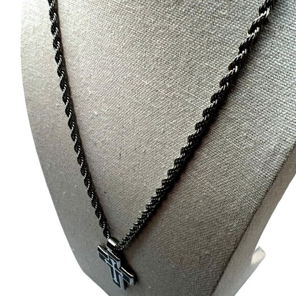 Stainless Steel Cross Necklace & Saint Benedict Bracelet.  B90 - Picture 5 of 16